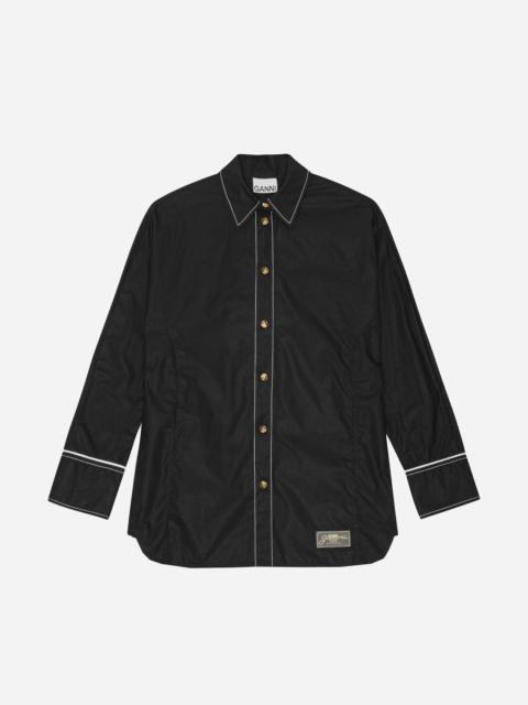 GANNI Cotton Poplin Raglan Shirt