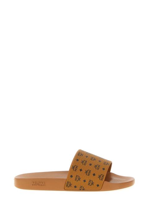 MCM all-over monogram slides