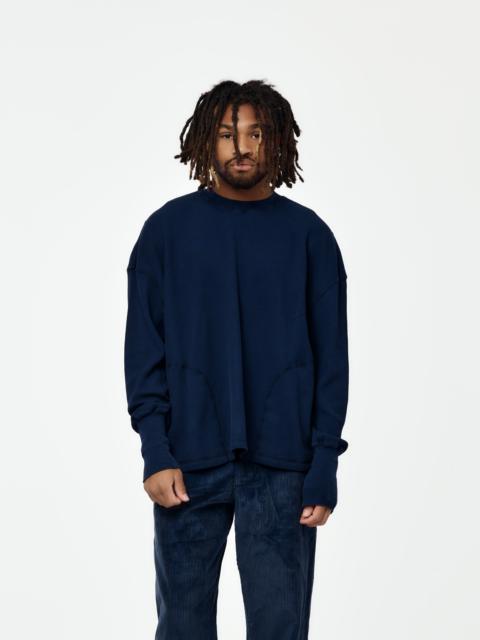 NICHOLAS DALEY WAFFLE CREWNECK (NAVY)