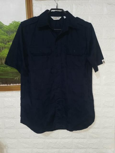 A BATHING APE® Bape Jacquard Camo Short Sleeve Button Up Shirt