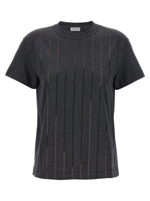 Brunello Cucinelli Brunello Cucinelli Women Micro Sequin T-Shirt