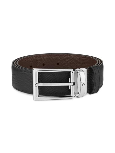 Montblanc Black/brown 35 mm reversible leather belt