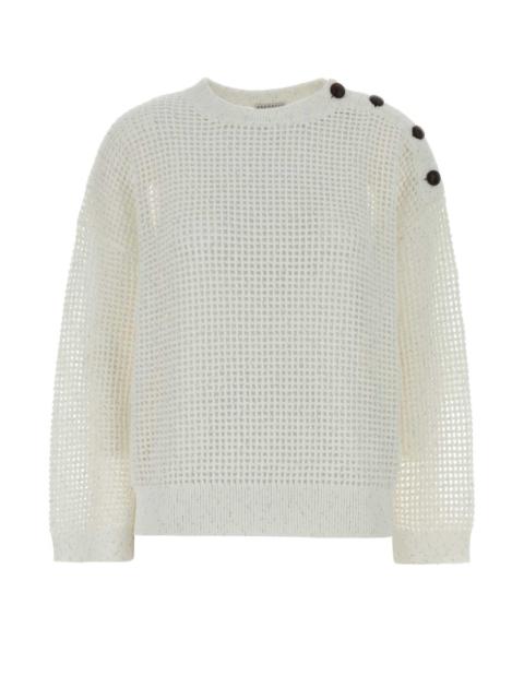 Brunello Cucinelli Brunello Cucinelli Women White Crochet Sweater