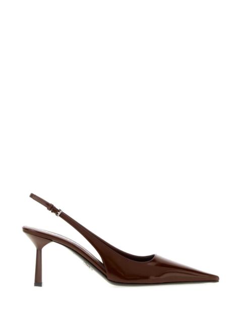 Prada Prada Women Chocolate Leather Pumps