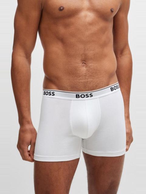 BOSS BOSS 3-Pack Power Stretch Cotton Boxer Briefs in White at Nordstrom