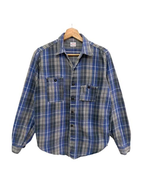 Other Designers Warehouse - 💥 3104 Tartan Check Flannel Shirt Blue Grey