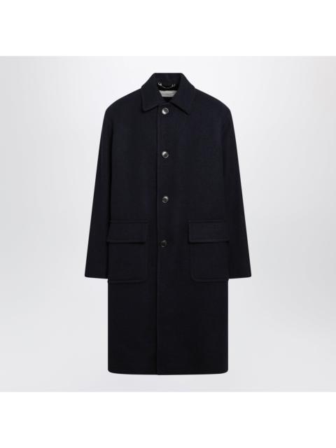 Dries Van Noten Dries Van Noten Navy Blue Single-Breasted Wool Coat Men
