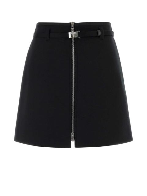 Prada Prada Women Black Wool Mini Skirt