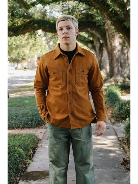 Iron Heart 13OZ OXFORD CLOTH WORK OVERSHIRT - CAMEL IHSH-423-CAM