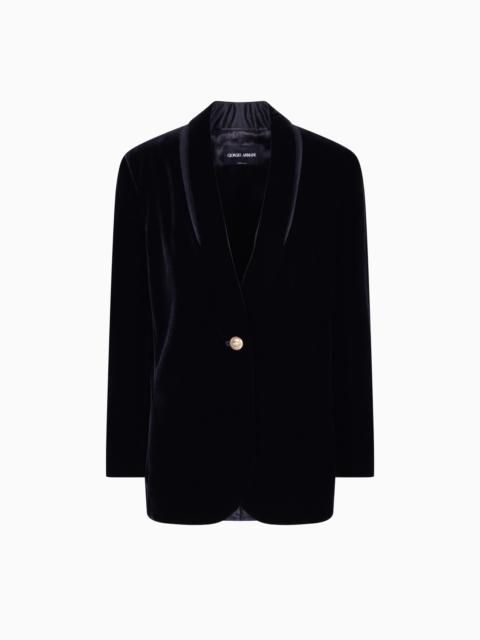 GIORGIO ARMANI SINGLE-BREASTED JACKET IN VELVET