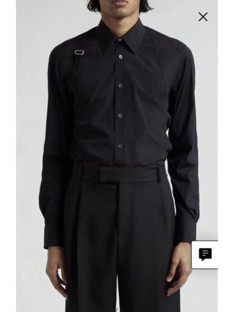 Alexander McQueen ALEXANDER MCQUEEN HARNESS STRETCH POPLIN MENS BUTTON UP L/S
