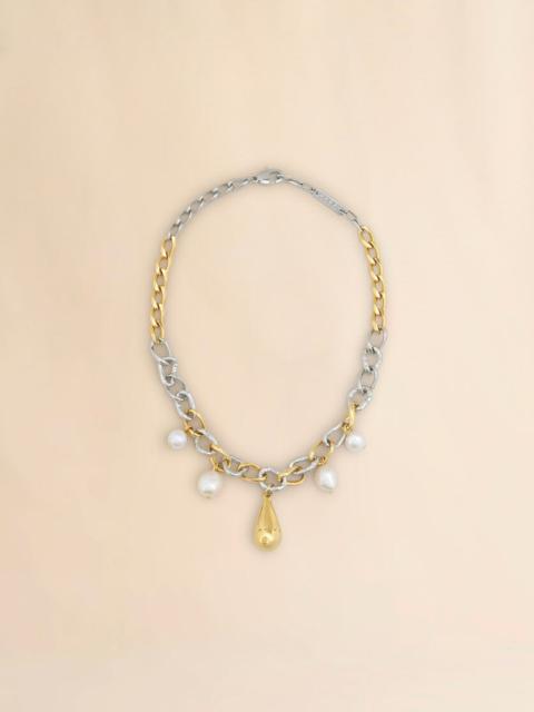 Marni MIXED CHAIN NECKLACE WITH PEARLS