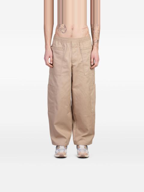 cotton wide-leg trousers