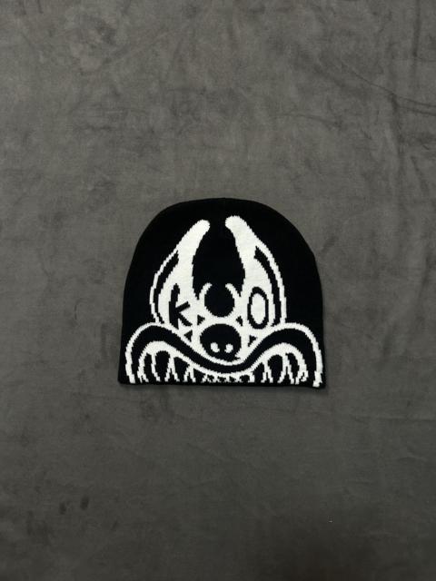 Other Designers Japanese Brand - Devil Joker Graphic No Cuff Knit Cap Beanie Black Hat OS