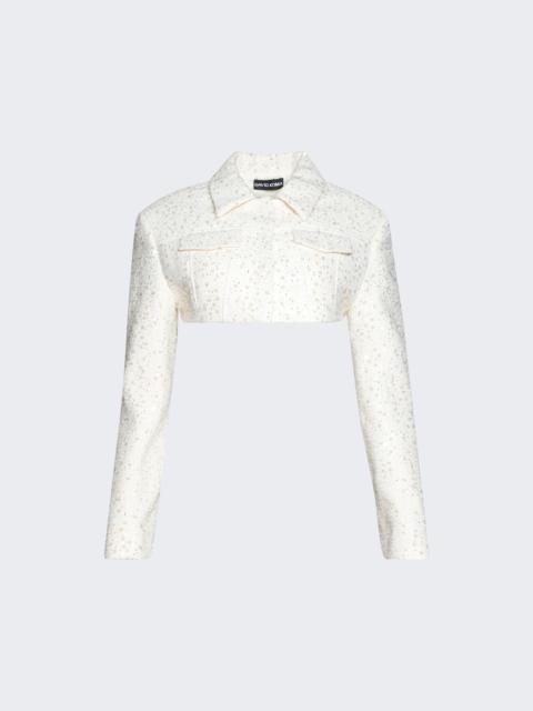 David Koma Tailored Crop Jacket White