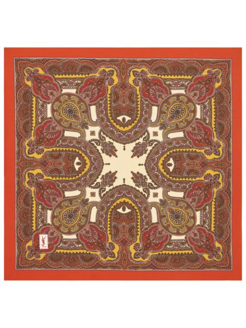SAINT LAURENT Saint Laurent Women Square Scarf In Paisley Silk Twill