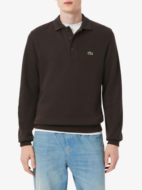 LACOSTE Lacoste Cotton Rib Polo Sweatshirt in Port 0 at Nordstrom