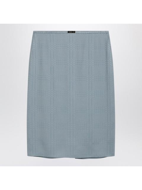 GUCCI Gucci Light Blue Gg Jacquard Silk Skirt Women