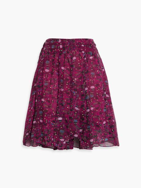 Isabel Marant Oda floral-print silk-crepon mini skirt