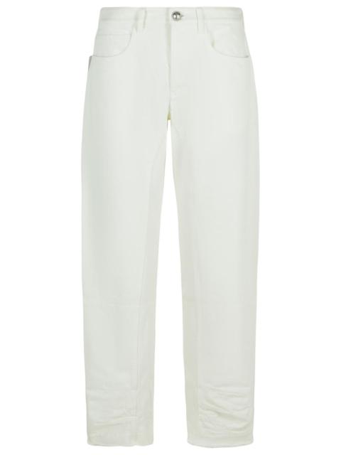 Jil Sander White Cotton Jeans Women