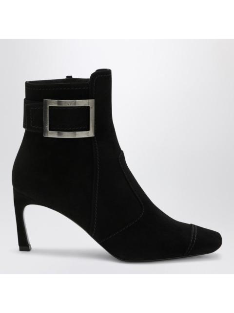 ROGER VIVIER Black Trompette suede ankle boot