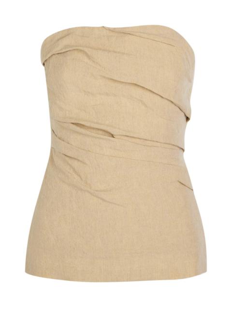 TOVE Tove Izel Strapless Linen top