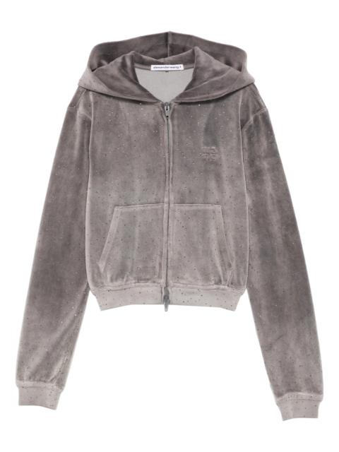Alexander Wang Shrunken Zip Up Hoodie