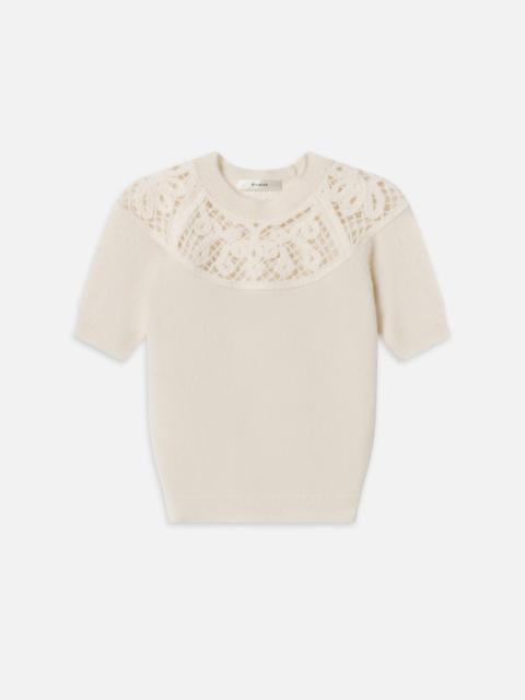 FRAME The Lace Gathered Sweater