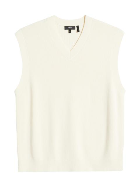 Theory Rib Sweater Tank in Eggshell at Nordstrom