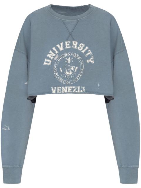 Golden Goose Golden Goose Women Journey Cropped Crewneck Sweatshirt