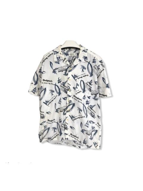 Other Designers Vintage - VintAge Bizart Homme Fullprint Shirt Button Up