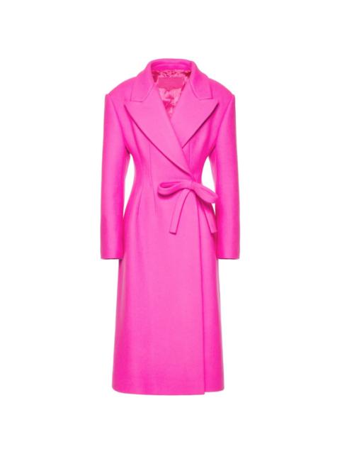 Valentino Valentino Garavani Diagonal Bow-Detail Long Coat