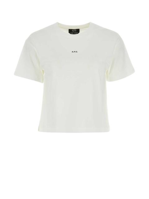A.P.C. A.P.C. Women White Cotton T-Shirt