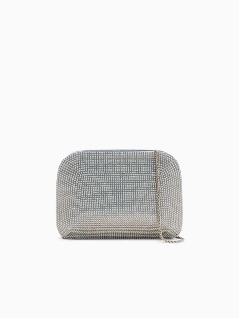 GIORGIO ARMANI LA PRIMA SATIN AND OPAL RHINESTONE CLUTCH BAG