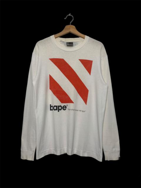A BATHING APE® Vintage Bape Play Red Line Long Sleeve Tee