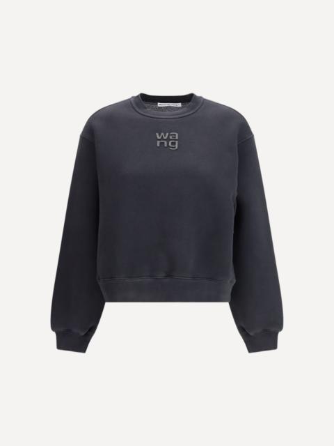 Alexander Wang Crystal Hotfix Logo Sweatshirt