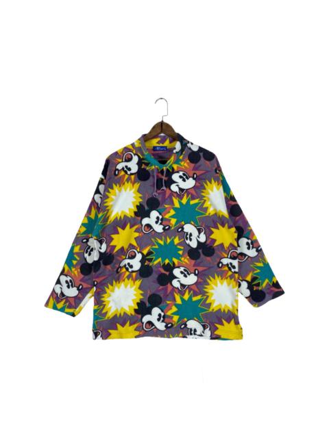 Other Designers Vintage 90s Tokyo Disneyland Fleece All Over Print Pullover