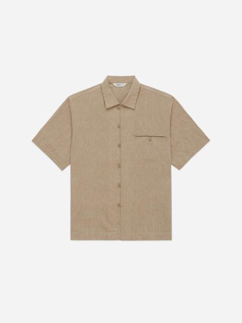 3sixteen Short Sleeve Loop Shirt - Khaki Linen/Cotton