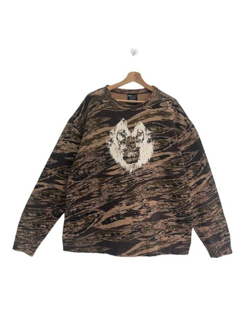 Other Designers Tiger Stripe Habitat Big Logo Crewneck Sweatshirt Size XL
