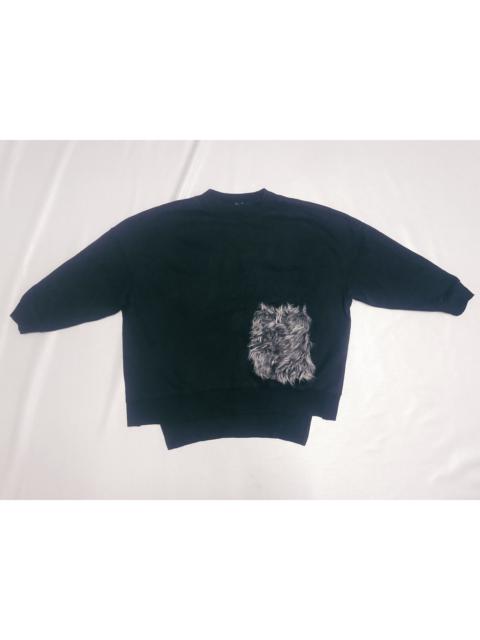 Other Designers Zara Wide Sweater Faux Fur Pocket