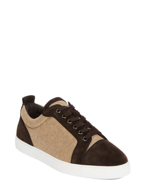 Christian Louboutin Christian Louboutin Louis Junior Orlato Mixed Media Sneaker in Cafe/Brown at Nordstrom