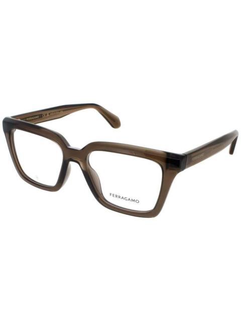 FERRAGAMO Salvatore Ferragamo Ladies Transparent Rectangular Eyeglass Frames Sf2985