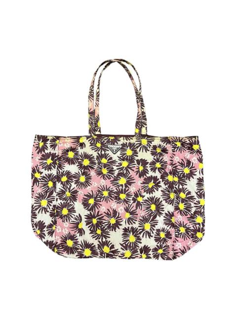 Prada 💥 Vintage Prada Nylon Printed Tote Bag
