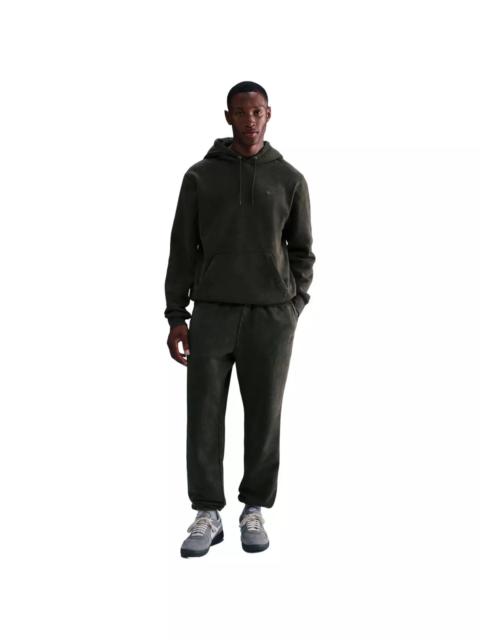 Nike Men's Sportswear Club Washed Cuffed Fleece Pants-Green