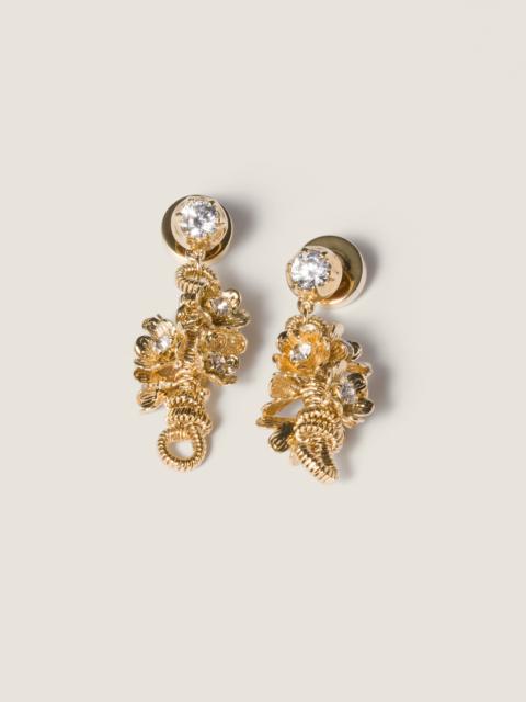 Miu Miu Metal earrings with crystals