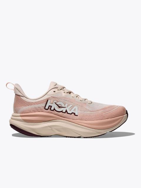 HOKA Women's Skyflow Shoes in Rose Cream/Rose Latte