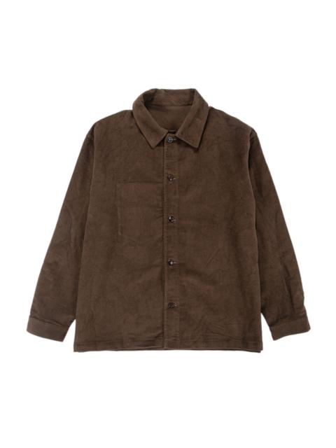 JAMES COWARD Signal Shirt Dark Brown Cotton Moleskin