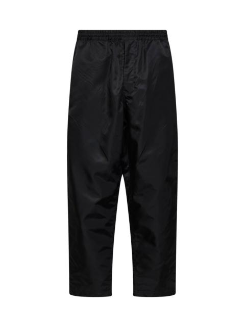 Prada Prada Abbigliamento Men Black Re-Nylon Trousers With Elasticated Waistband