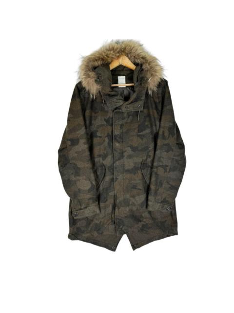 Other Designers If Six Was Nine - 🌟BACK NUMBER FUR HOODIE CAMO FISHTAIL JACKET