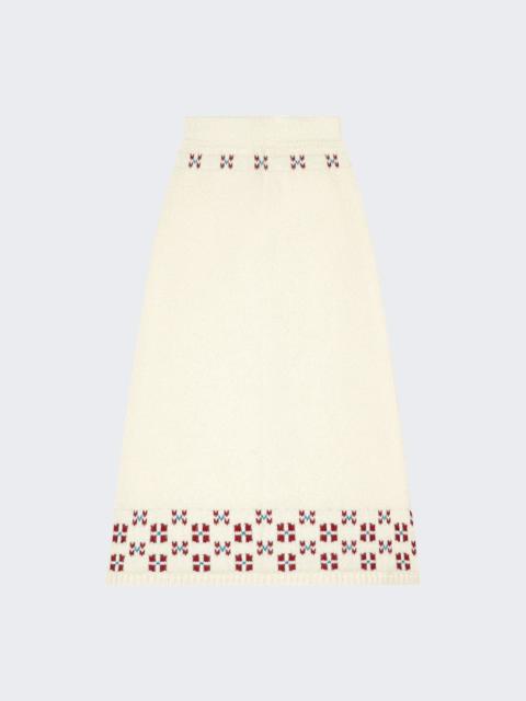CALLE DEL MAR Winter Fair Isle Skirt Natural